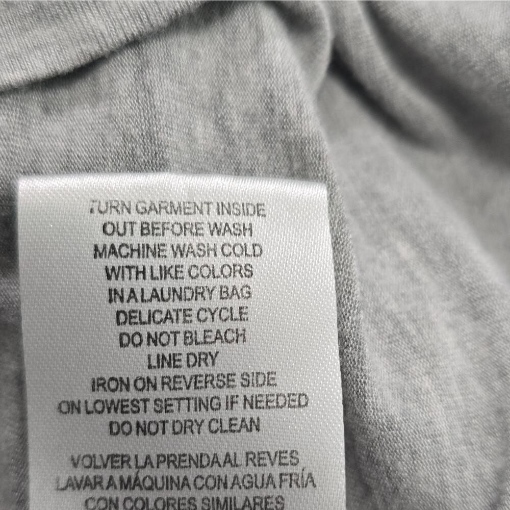 Democracy Womens XL Gray Tropical Palm Graphic Knit Dolman Short Sleeve T-Shirt - Picture 10 of 10
